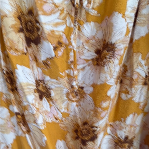 Maurices White and Gold Smocked Blouse with Tie Front - Picture 3 of 8